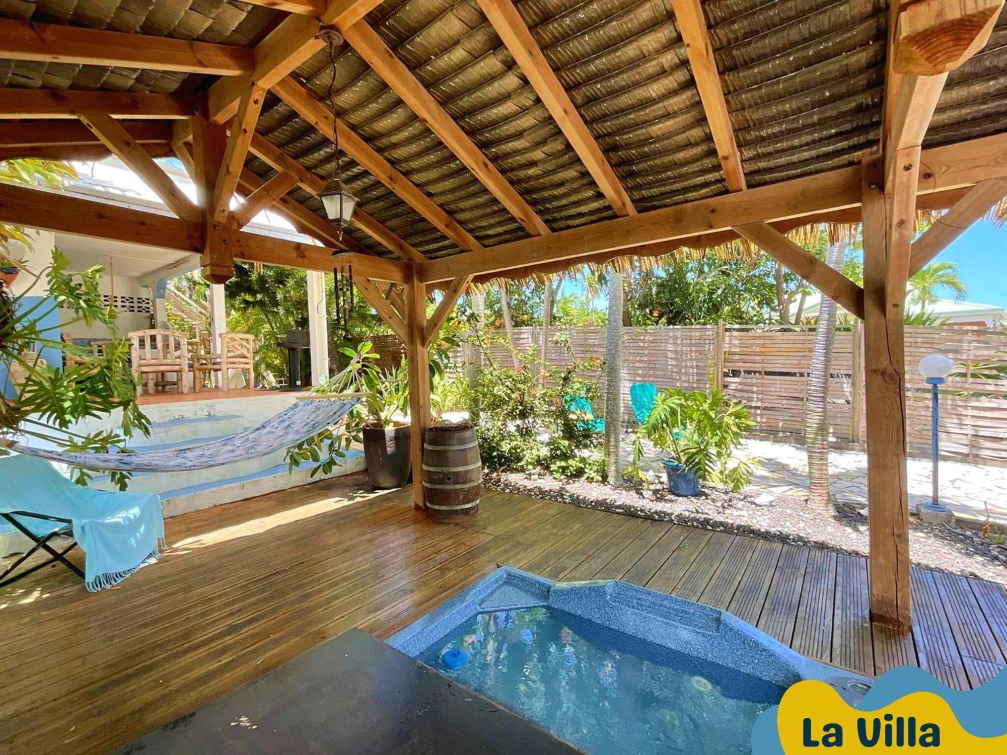 Ti Bwa Carbet Cosy Semi-Exterieur Avec Toit Terrasse Villa Sainte-Anne  Kültér fotó