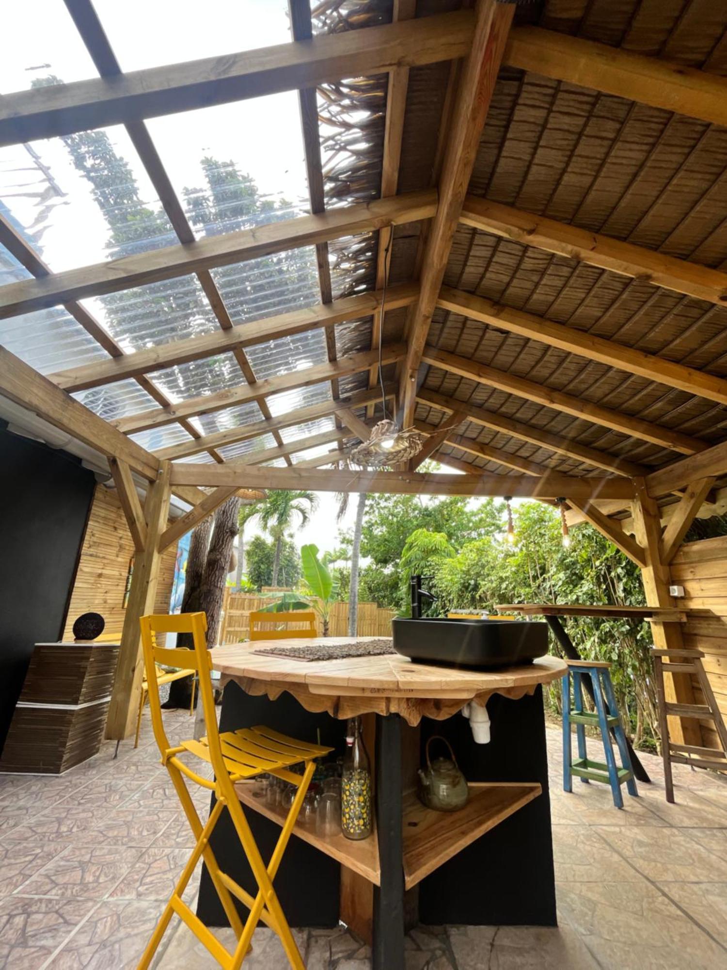 Ti Bwa Carbet Cosy Semi-Exterieur Avec Toit Terrasse Villa Sainte-Anne  Kültér fotó