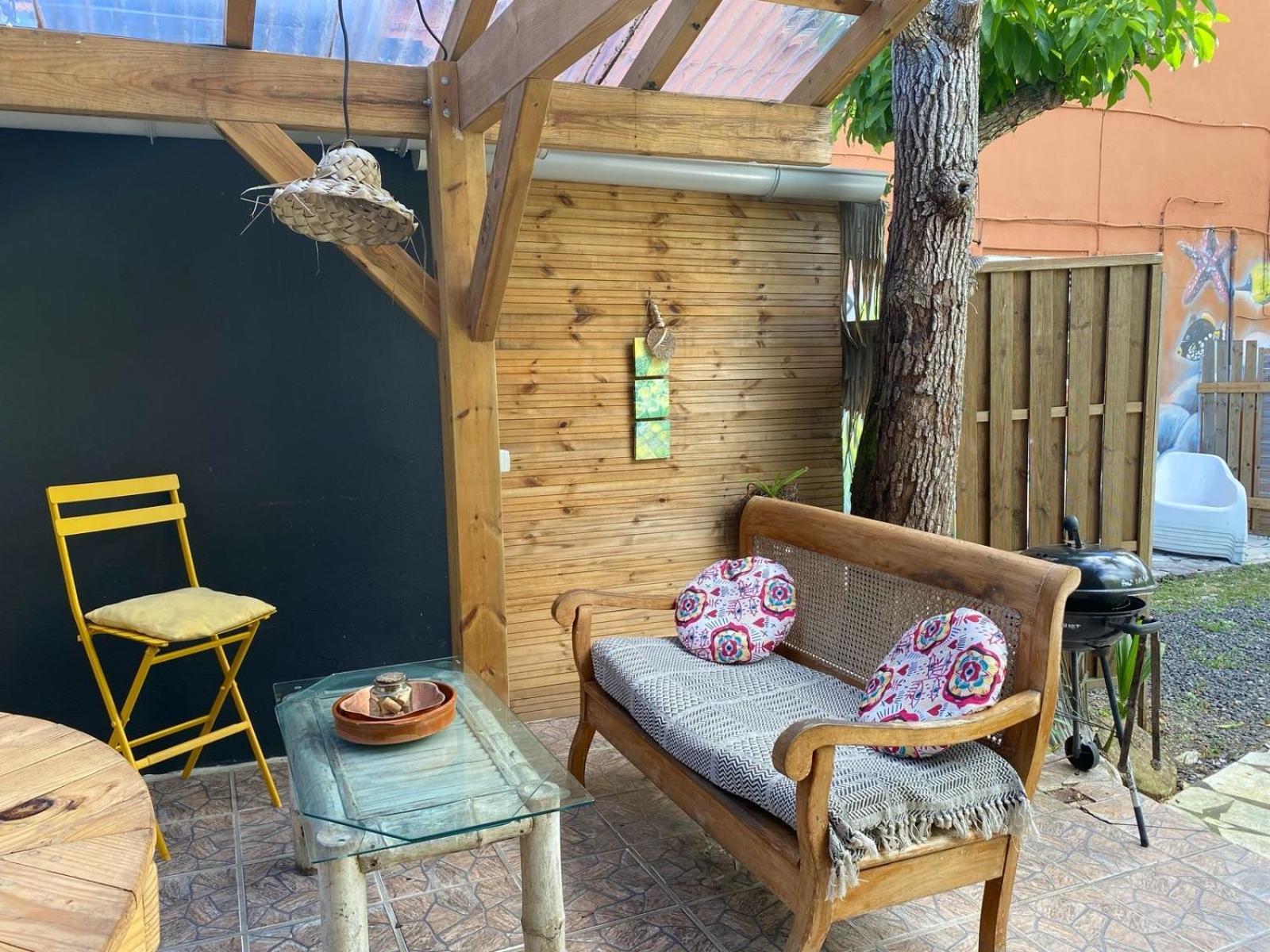 Ti Bwa Carbet Cosy Semi-Exterieur Avec Toit Terrasse Villa Sainte-Anne  Kültér fotó
