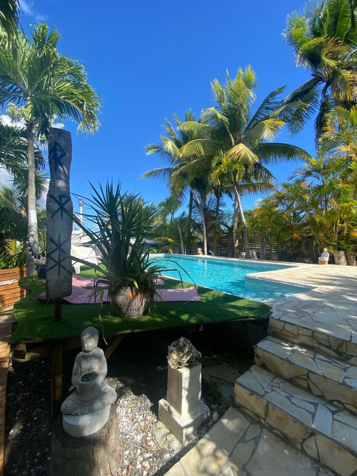 Ti Bwa Carbet Cosy Semi-Exterieur Avec Toit Terrasse Villa Sainte-Anne  Kültér fotó